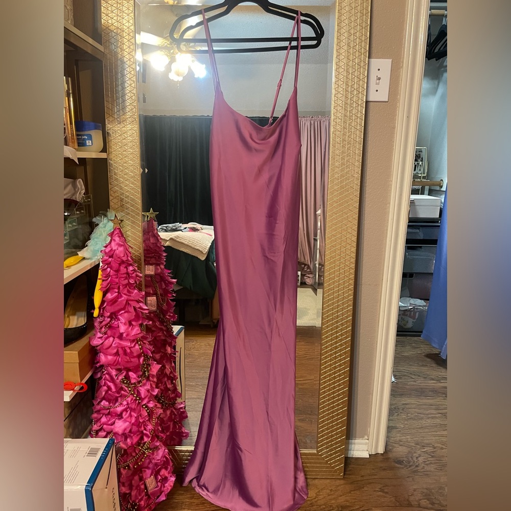 Floor length Nasty Gal silky lilac dress